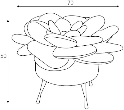 Extravagantní čalouněná podnožka do obývacího pokoje Flower
