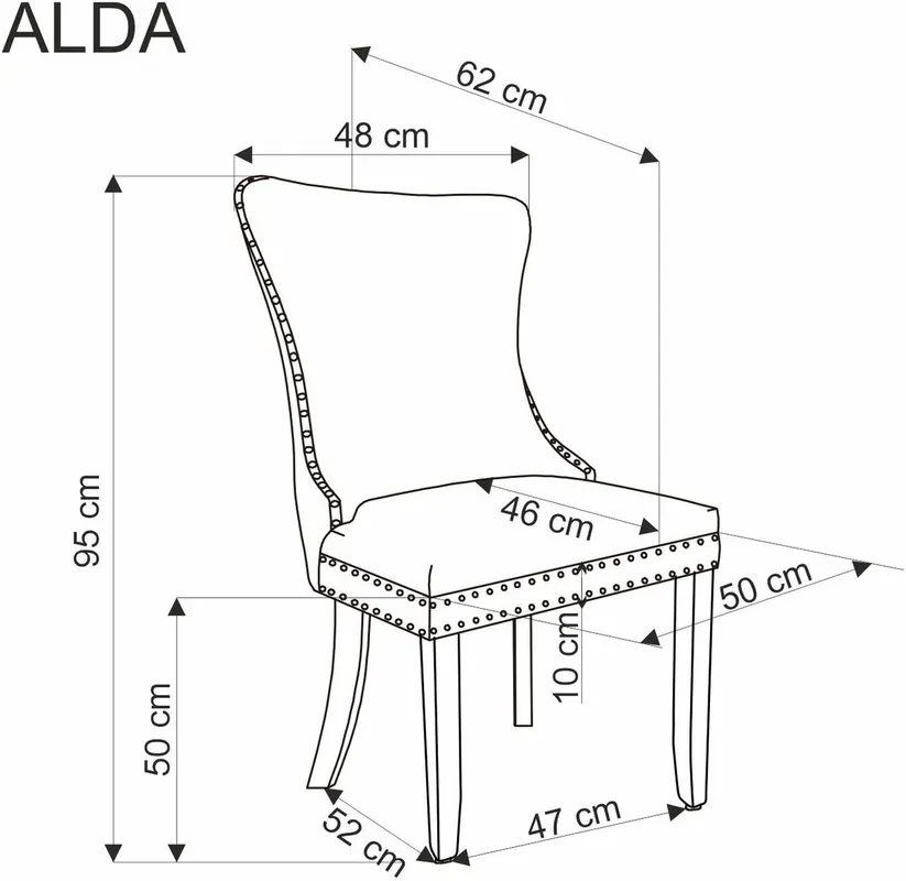 Krzesło ALDA popielaty