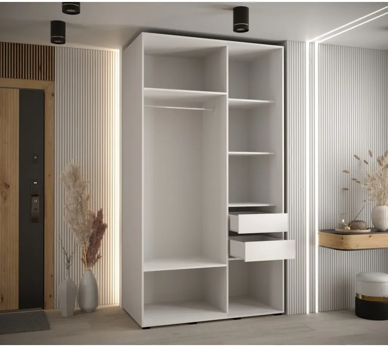 Posuvná skříň se zrcadlem Cannes 5 130 60 cm hloubka