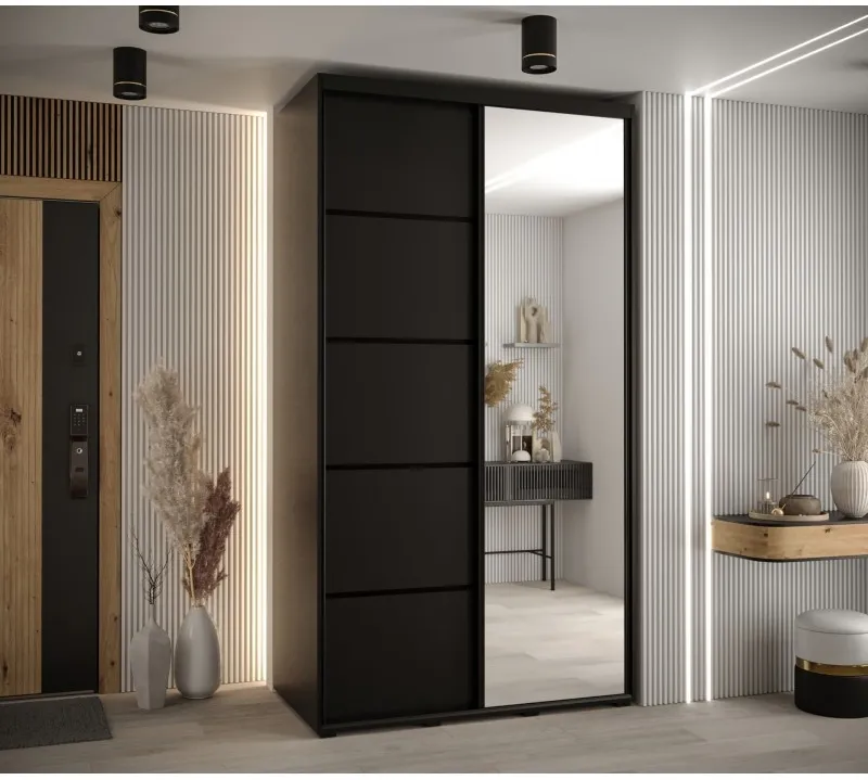 Posuvná skříň se zrcadlem Cannes 5 130 60 cm hloubka