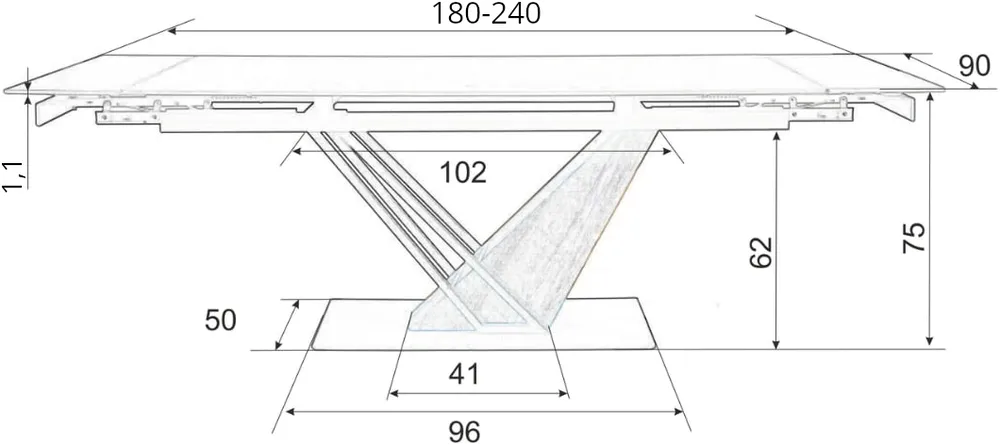 Stůl Genesis 180 cm