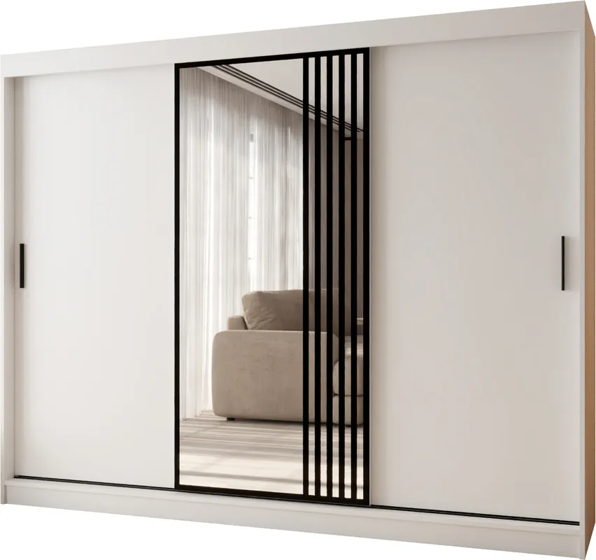 Šatní skříň s posuvnými dveřmi Glossy 250 cm