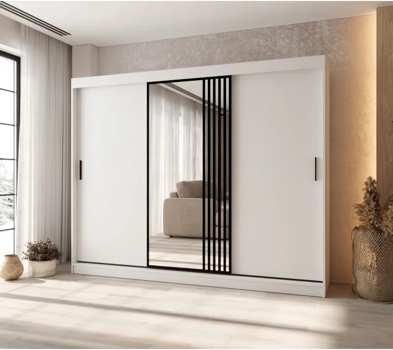 Šatní skříň s posuvnými dveřmi Glossy 250 cm