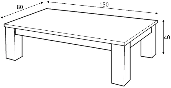 Konferenčný stolík JBF 150 x 80 cm