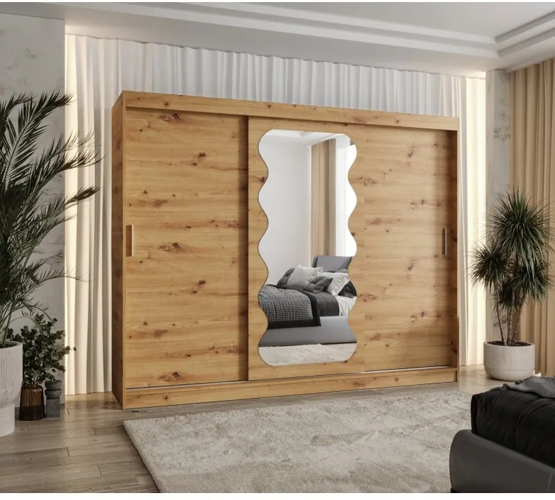 Skriňa s posuvnými dverami so zrkadlom Spoti 250 cm