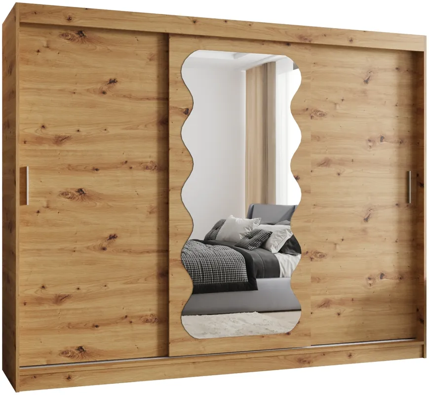 Skriňa s posuvnými dverami so zrkadlom Spoti 250 cm