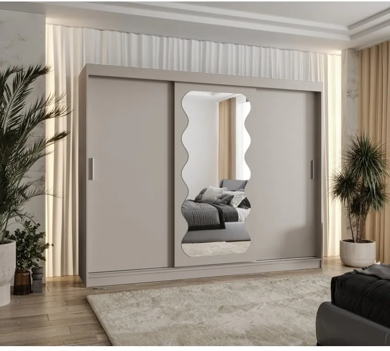 Skriňa s posuvnými dverami so zrkadlom Spoti 250 cm