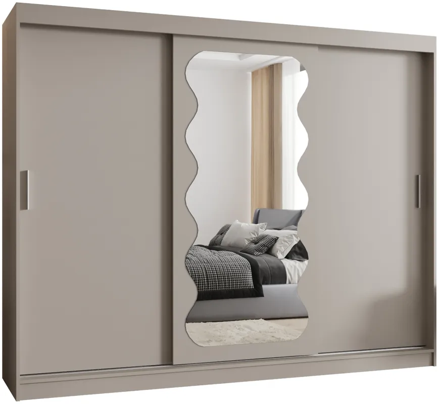 Skriňa s posuvnými dverami so zrkadlom Spoti 250 cm