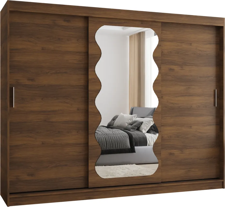 Skriňa s posuvnými dverami so zrkadlom Spoti 250 cm