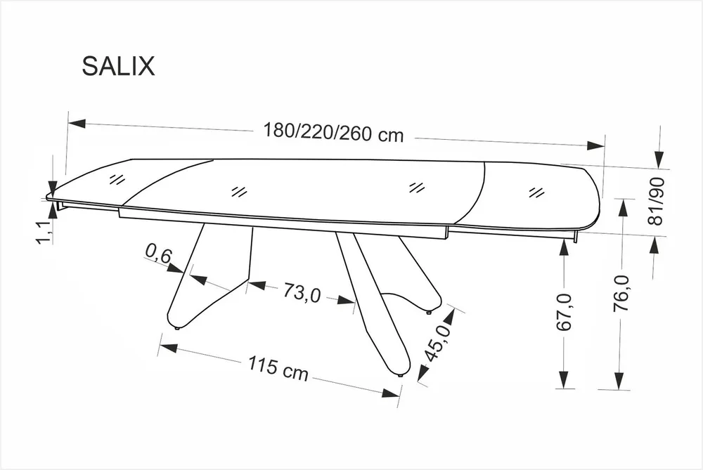 Stůl Salix 180