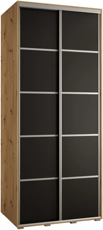 Šatní skříň s posuvnými dveřmi Davos 4 110, hloubka 60 cm