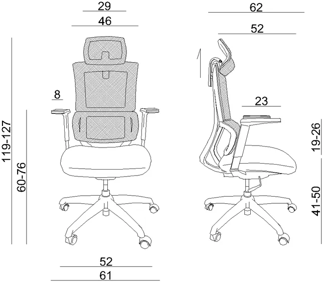Moderné otočné kreslo do kancelárie a pracovne Elegance