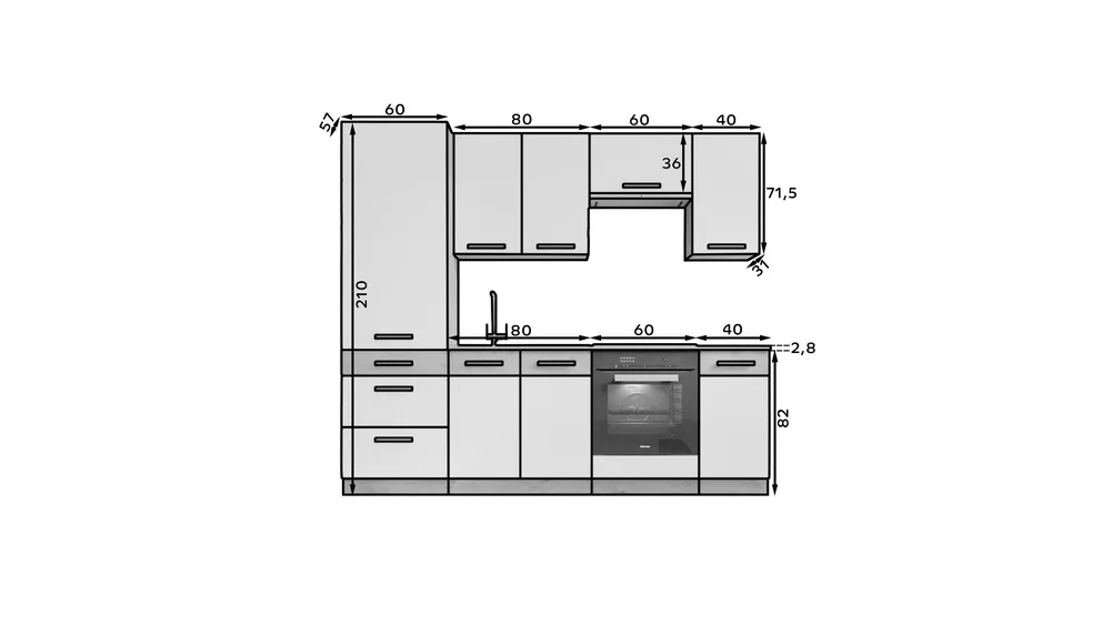 Meble kuchenne Vika 240