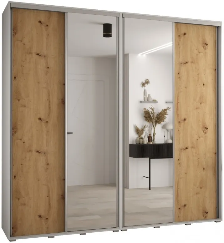 Skriňa s posuvnými dverami so zrkadlom vysoká Davos 3 250 hĺbka 45 cm