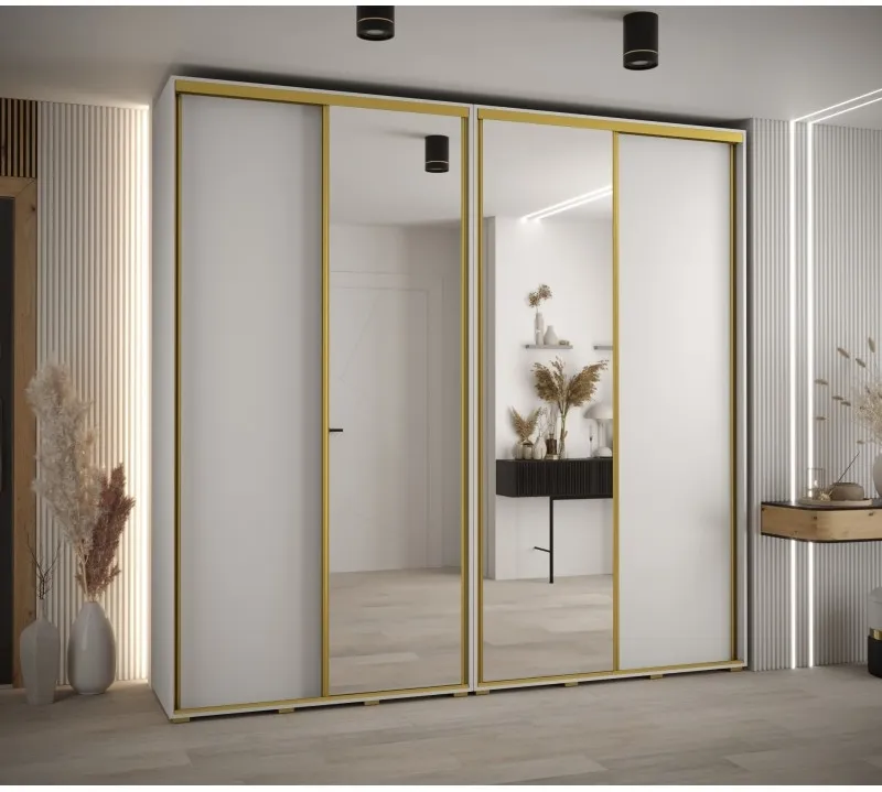 Skriňa s posuvnými dverami so zrkadlom vysoká Davos 3 250 hĺbka 45 cm