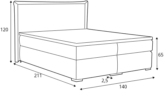Postel boxspring 140 Toress