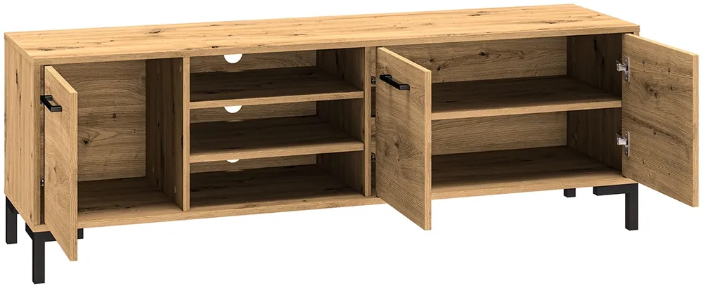 Troj-dverový TV stolík do obývačky Nevio