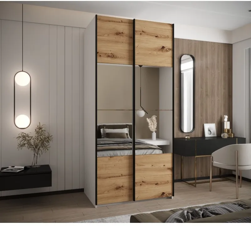Skriňa s posuvnými dverami so zrkadlom Lux 4 120