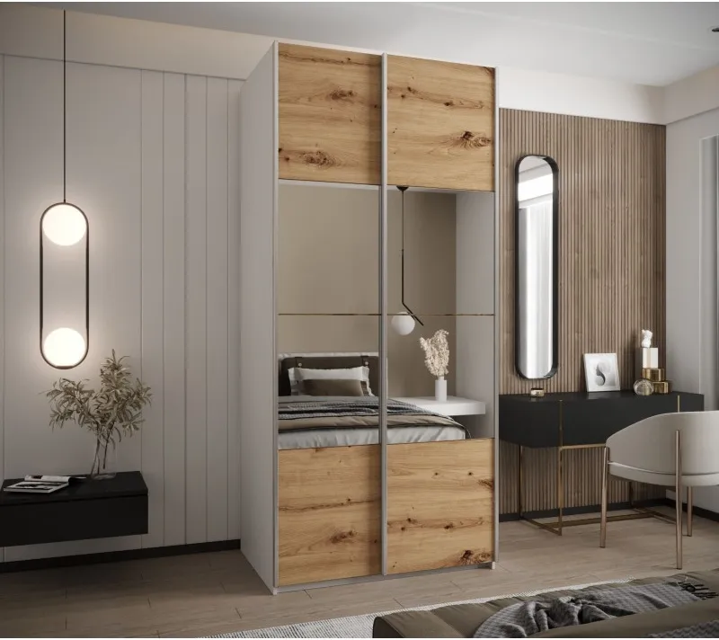 Posuvná skříň se zrcadlem Lux 4 120