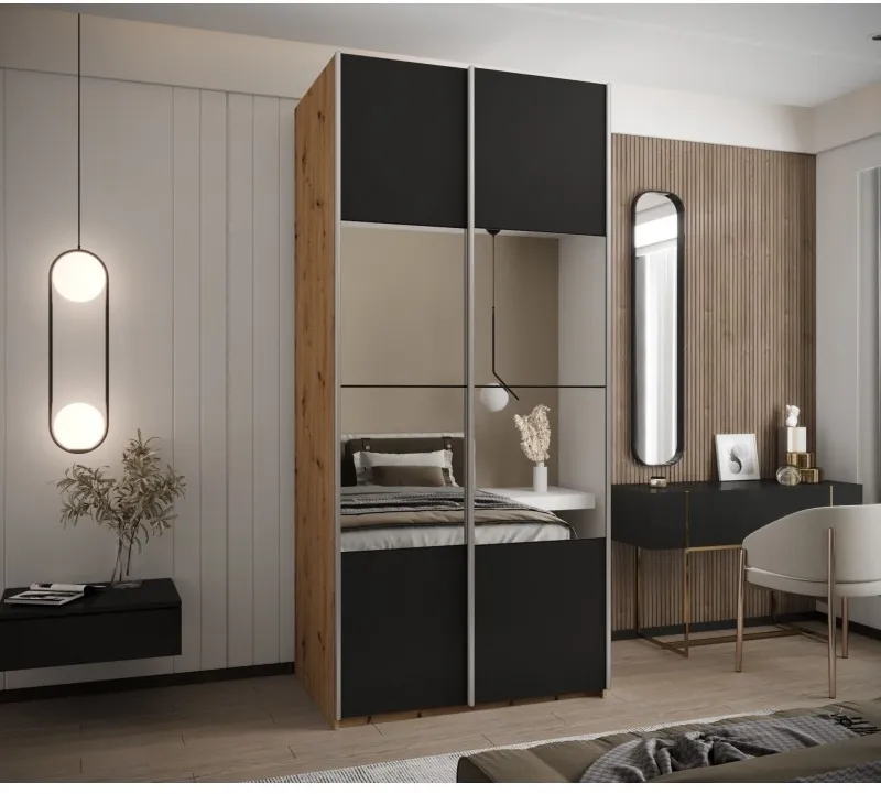 Skriňa s posuvnými dverami so zrkadlom Lux 4 120