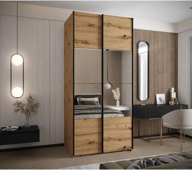 Posuvná skříň se zrcadlem Lux 4 120
