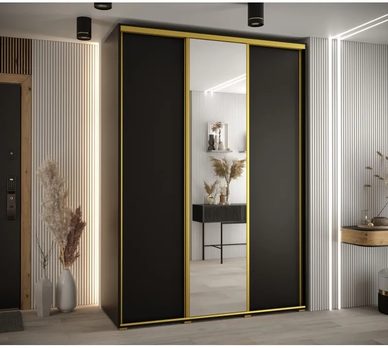 Skriňa s posuvnými dverami so zrkadlom vysoká Davos 3 170 hĺbka 60 cm