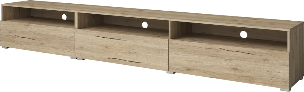 Designový TV stolek s výklopnými dvířky s možností zavěšení do obývacího pokoje Baros