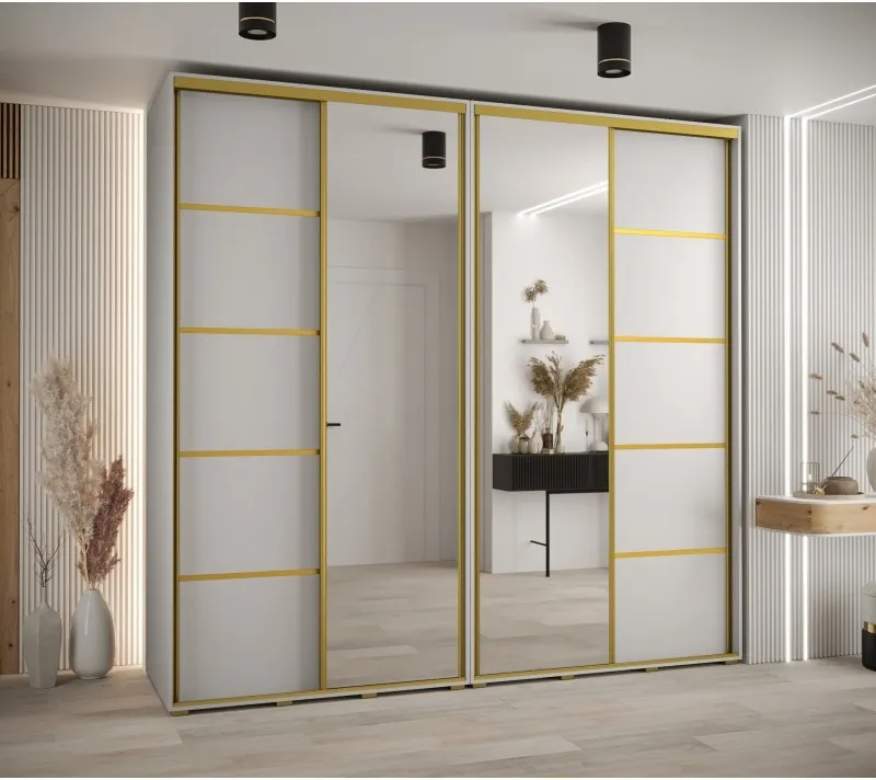 Szafa przesuwna z lustrem Davos 5 250 45 cm głębokości