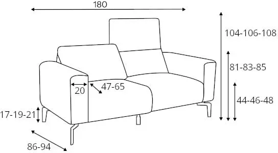 Sofa 2-osobowa Cosy