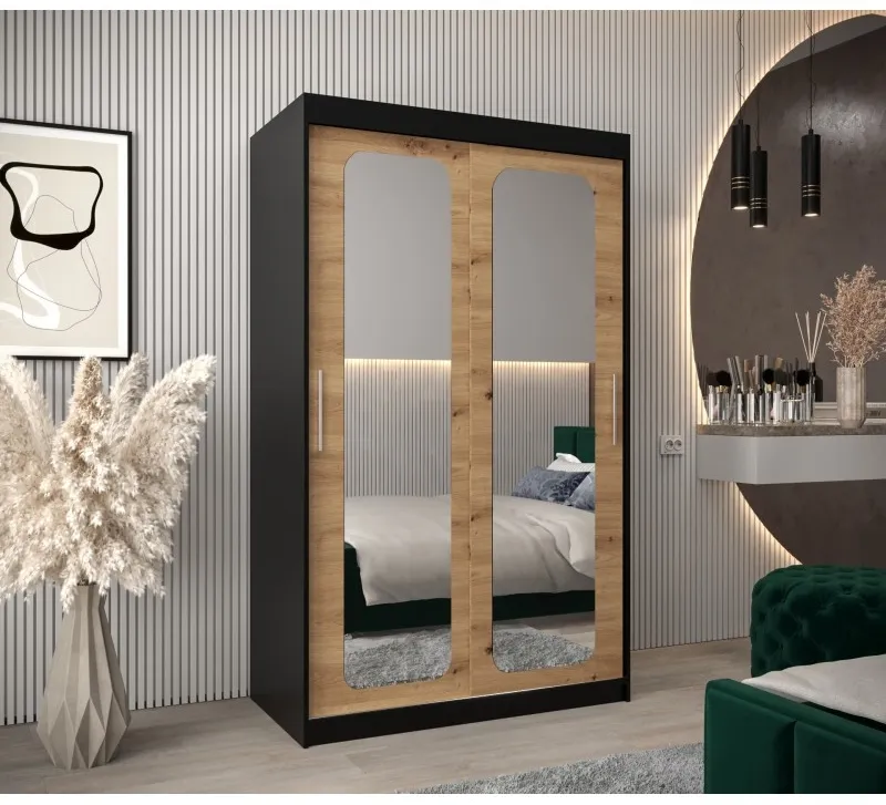 Skriňa s posuvnými dverami so zrkadlom Promo T3 120