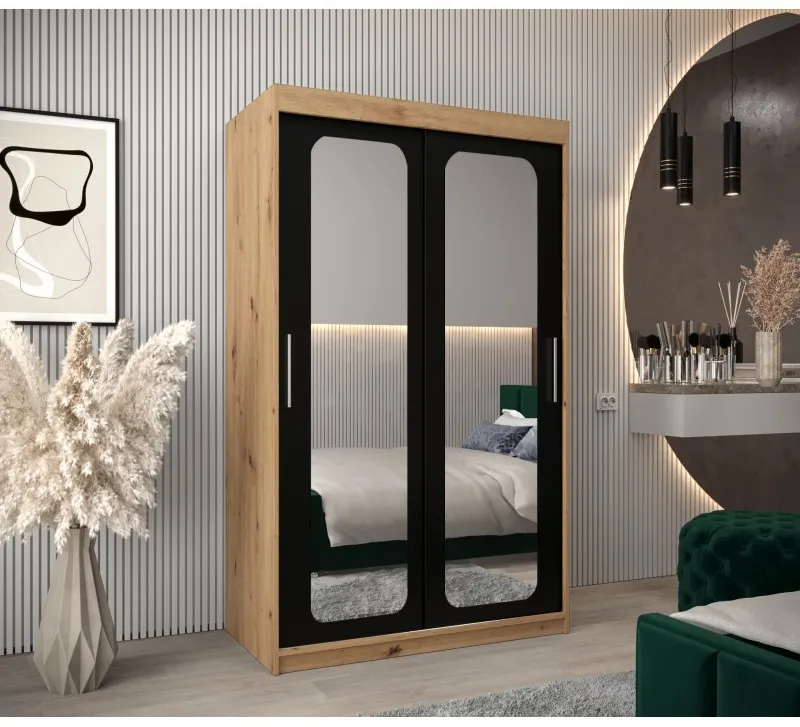 Skriňa s posuvnými dverami so zrkadlom Promo T3 120