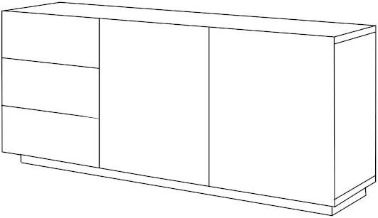 Komoda Asha 167 z szufladami