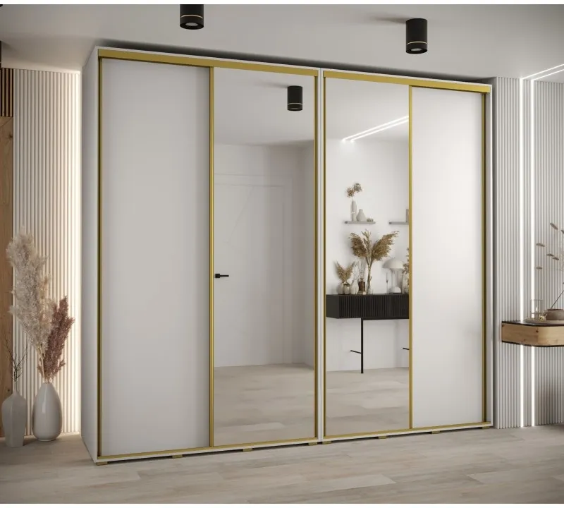 Skriňa s posuvnými dverami so zrkadlom vysoká Davos 3 270 hĺbka 60 cm