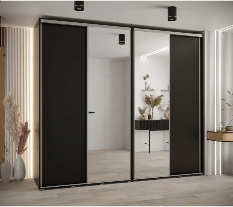 Skriňa s posuvnými dverami so zrkadlom vysoká Davos 3 270 hĺbka 60 cm