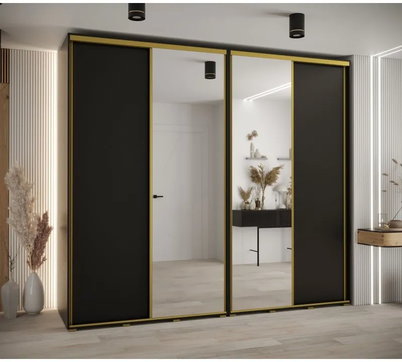 Vysoká šatní skříň s posuvnými dveřmi Davos 3 270, hloubka 60 cm, výška 235,2 cm