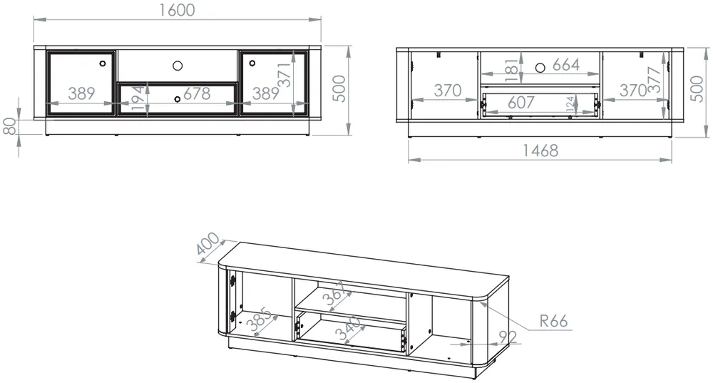 TV stolík 2D1S Vilavio