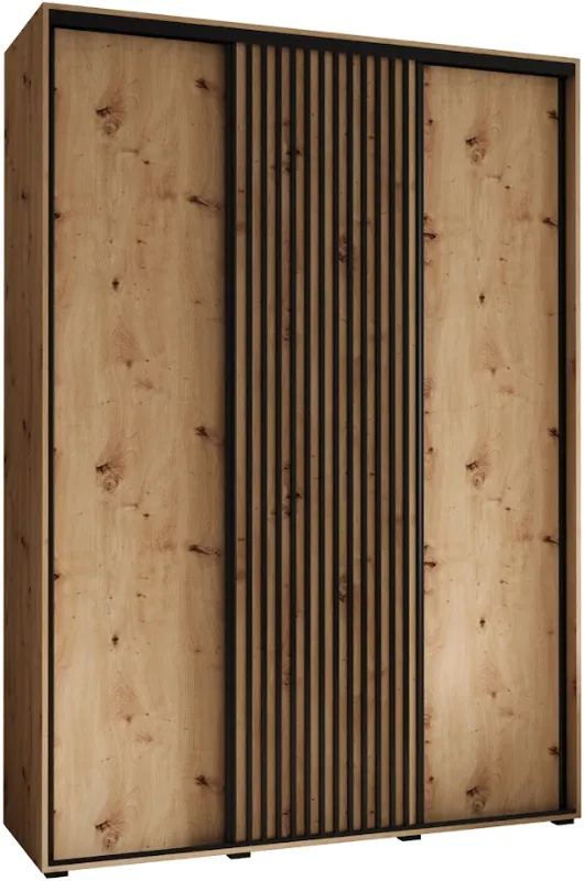 Šatní skříň s posuvnými dveřmi Sapporo 1 180, hloubka 60 cm