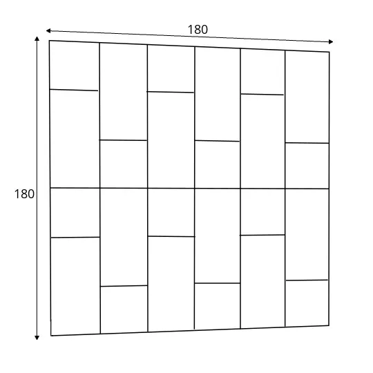 Zestaw paneli tapicerowanych Quadratta 180x180 cm