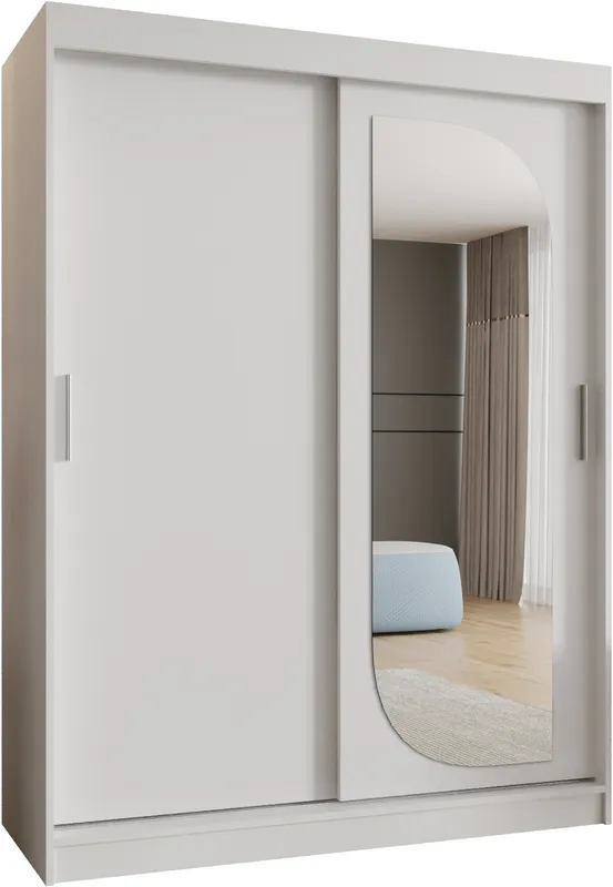 Šatní skříň s posuvnými dveřmi se zrcadlem Lucy 150 cm