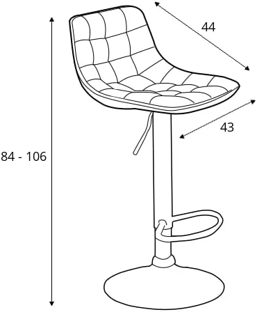 Moderní čalouněná barová židle do jídelny nebo kuchyně H-95