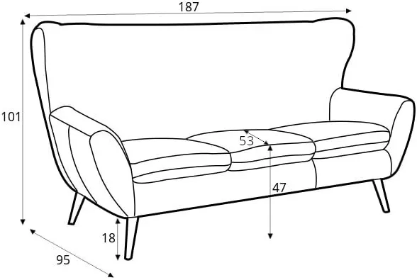 Sofa 3-osobowa Voss