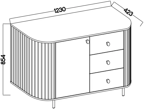 Komoda Ovalio