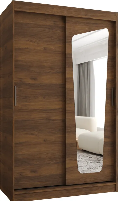 Skriňa s posuvnými dverami so zrkadlom Moka 120 cm