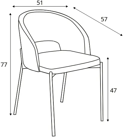 Čalouněná židle K-486 do jídelny