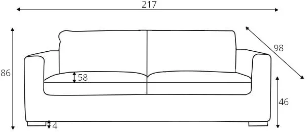 Sofa 3-osobowa Sophia
