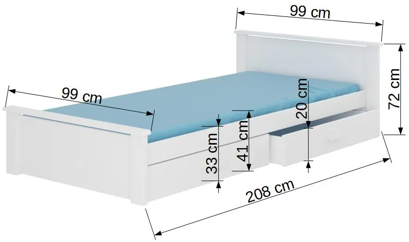 Posteľ Aldex 200