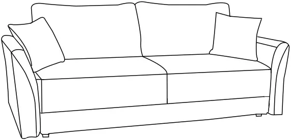 Sofa 3-osobowa Atena z funkcją spania i pojemnikiem na pościel