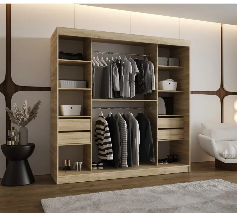 Šatní skříň s posuvnými dveřmi Ultra 200 cm