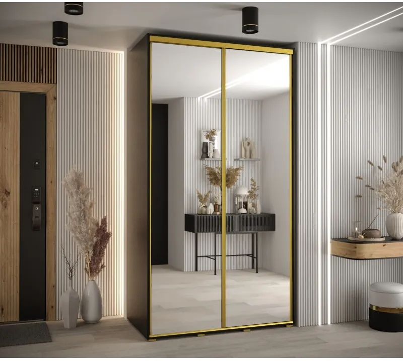 Skriňa s posuvnými dverami Davos 2 130 cm 60 cm hĺbky