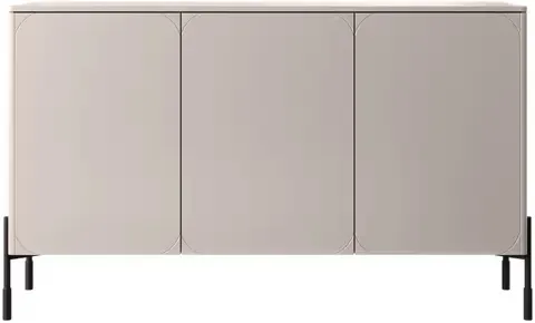 Komoda trzydrzwiowa z półkami i 4 szufladami Sonatia 150 cm